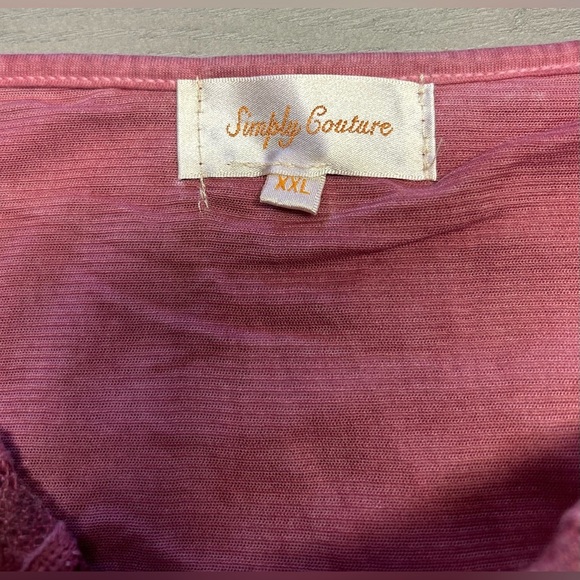 SIMPLY COUTURE Women's Lace Blouse Long‎ Sleeve Cowl Neck Chiffon Layers Shirt. - Picture 12 of 14